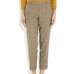 J. Crew Cafe Capri tan plaid cropped pants